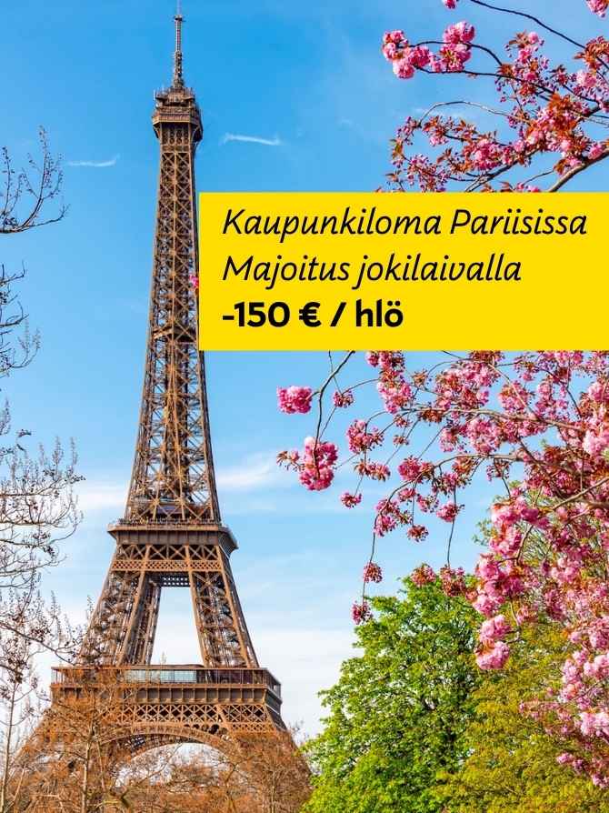 Kaupunkiloma Pariisissa | Hullu hintaetu -150 € / hlö - Kristina