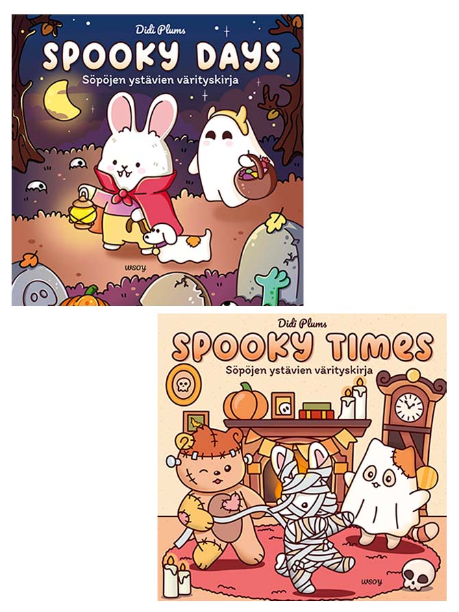 Spooky Days ja Spooky Times -värityskirjapaketti - kirja.fi